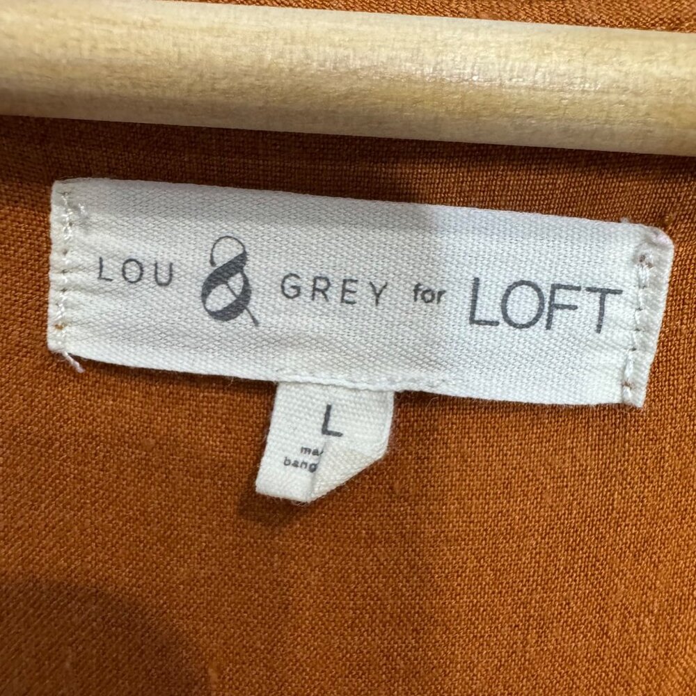 LOU & GREY rust midi dress size L - Picture 3 of 6